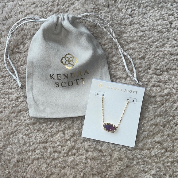 Kendra Scott Jewelry - NWT Kendra Scott Elisa Gold Pendant Necklace in the color Amethyst
